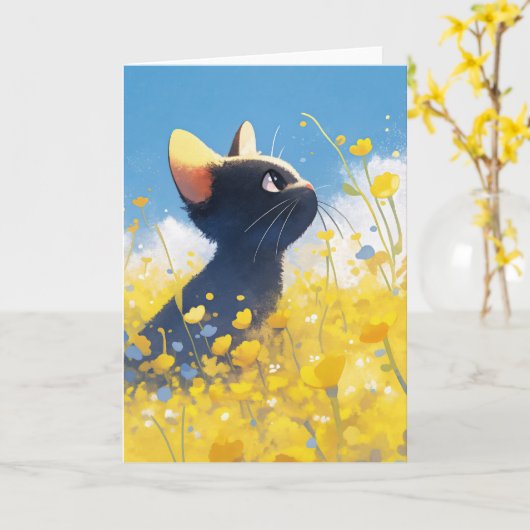 Mitternacht auf der Wiese Karte (Gelbe Blume)