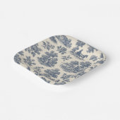 Mitternacht auf der Wiese - Teller von Blue Toile (Gewinkelt)