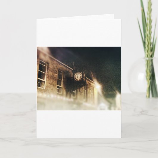 Mitternacht auf Hogmanay Feiertagskarte (Vorderseite)