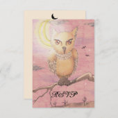 Mitternacht Augen Niedlich Owl UAWG Gothic RSVP Karte (Vorne/Hinten)