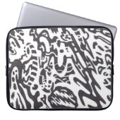 "Mitternacht" B&W Abstrakt Laptopschutzhülle (Vorderseite)