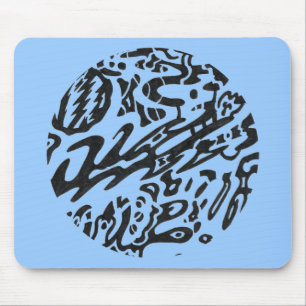"Mitternacht" B&W Abstrakt Mousepad