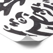 "Mitternacht" B&W Abstrakt Poster (Ecke)