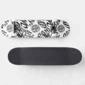 "Mitternacht" B&W Abstrakt Skateboard (Horizontal)
