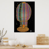Mitternacht Balloon Ride Poster (Küche)
