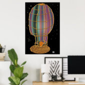 Mitternacht Balloon Ride Poster (Heimbüro)