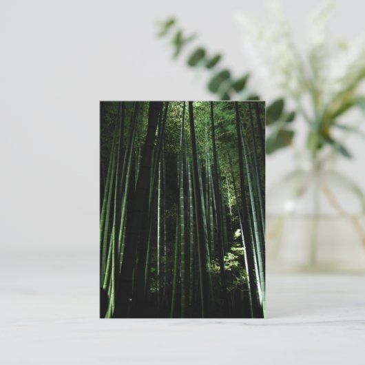Mitternacht Bamboo Postkarte (Stehend Vorderseite)