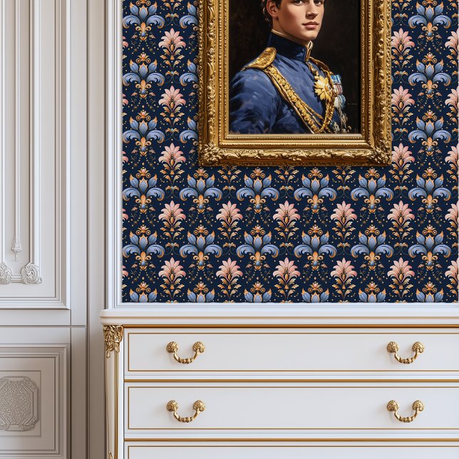 Mitternacht Barock Bloom Princesscore Tapete (Midnight Baroque Bloom Princesscore Wallpaper)