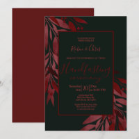 Mitternacht Berry Red Floral Striking Handfasts
