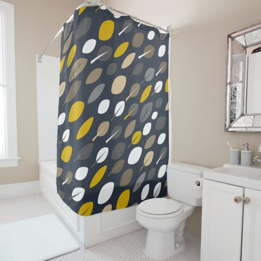 Mitternacht-Blätter Duschvorhang (Beispiel)