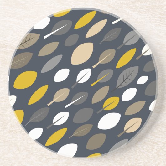 Mitternacht-Blätter Getränkeuntersetzer (Vorne)