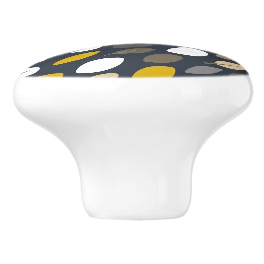 Mitternacht-Blätter Keramikknauf (Seitenansicht)