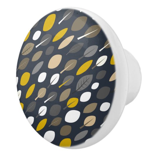 Mitternacht-Blätter Keramikknauf (Rechts)