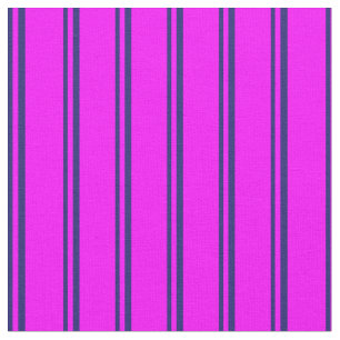 Mitternacht Blau und Fuchsia Streifen Muster Stoff