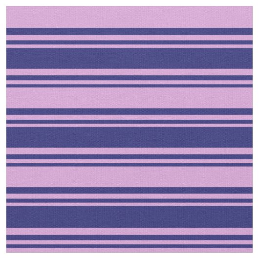 Mitternacht Blau und Plum Lines Muster Stoff (Nahaufnahme)