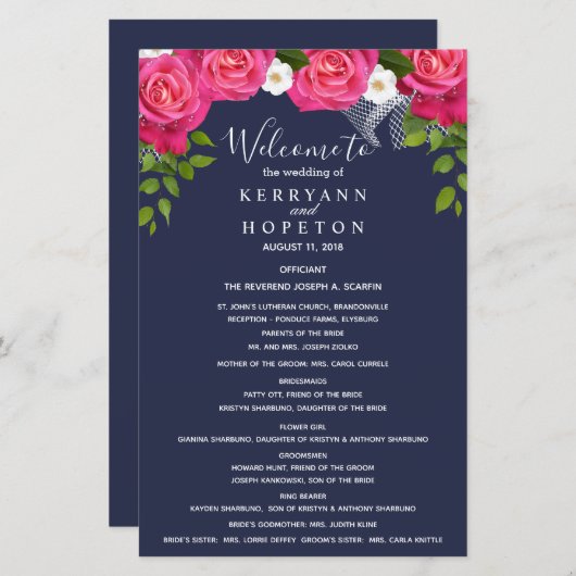 Mitternacht, Blau und Rose (Vorne/Hinten)