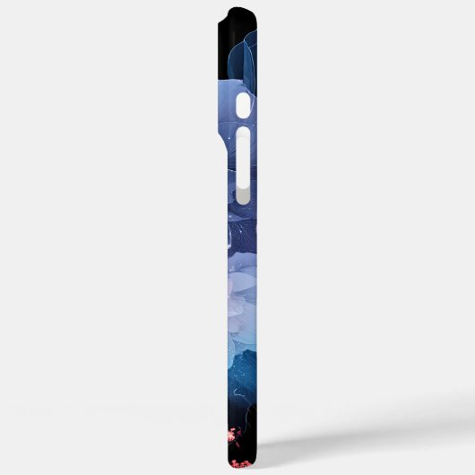 Mitternacht Bloom Case-Mate iPhone Hülle (Rückseite / Links)