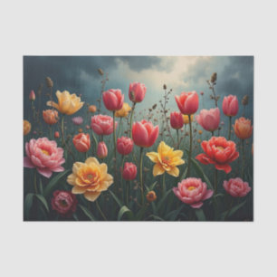 Mitternacht Bloom Decoupage Paper Dark Garden Seidenpapier