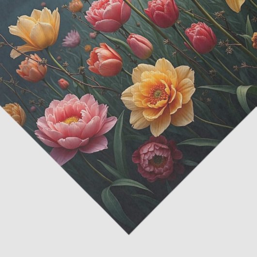 Mitternacht Bloom Decoupage Paper | Dark Garden Seidenpapier (Ausschnitt)