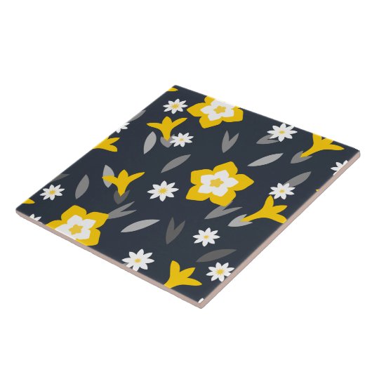 Mitternacht Bloom Fliese (Seite)