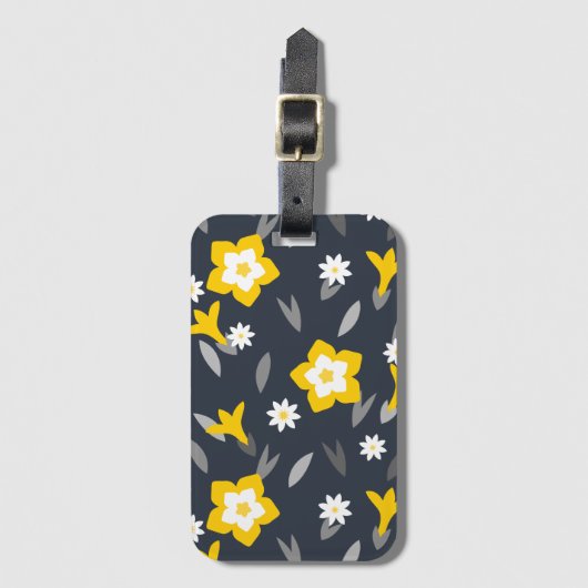 Mitternacht Bloom Gepäckanhänger (Vorderseite Vertikal)