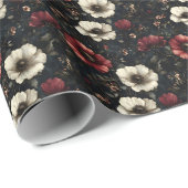 Mitternacht Bloom Geschenkpapier (Rolleneckpunkt)