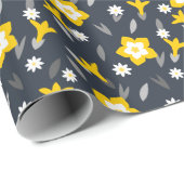 Mitternacht Bloom Geschenkpapier (Rolleneckpunkt)