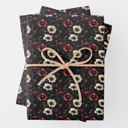 Mitternacht Bloom Geschenkpapier Set (Beispiel)