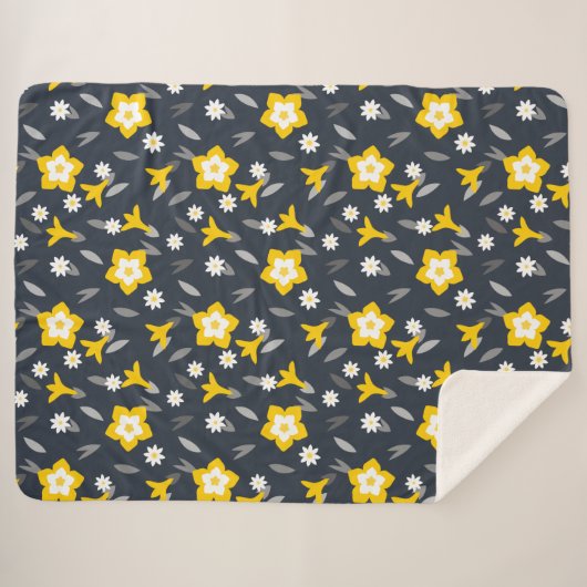 Mitternacht Bloom Sherpadecke (Vorderseite (Horizontal))