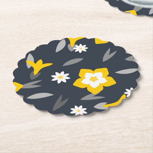 Mitternacht Bloom Untersetzer (angewinkelt)