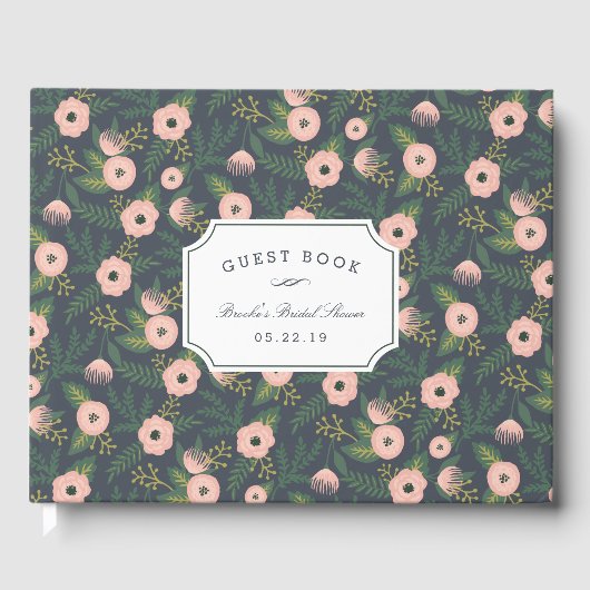 Mitternacht Blooms Brautparty Gästebuch (Vorderseite)
