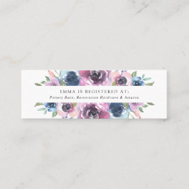 Mitternacht Blooms | Bridal Registry Cards Mini Visitenkarte