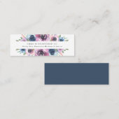 Mitternacht Blooms | Bridal Registry Cards Mini Visitenkarte (Vorne/Hinten)