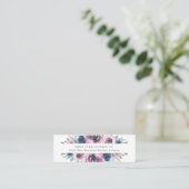 Mitternacht Blooms | Bridal Registry Cards Mini Visitenkarte (Stehend Vorderseite)