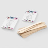 Mitternacht Blooms | Personalisiertes Hochzeitspro Fächer (Non-assembled)