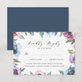 Mitternacht Blooms | RSVP Card mit Wahlmöglichkeit Karte (Vorne/Hinten)