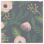 Mitternacht Blooms Stoff (Nahaufnahme)