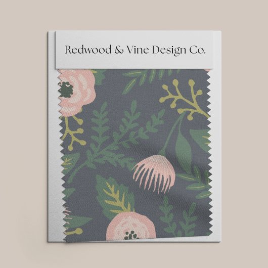 Mitternacht Blooms Stoff