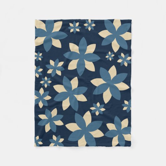 Mitternacht Blossom Blanket Fleecedecke (Vorderseite)