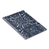 Mitternacht Blue Botanical Mandala Notizblock (Rechte Seite)