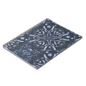 Mitternacht Blue Botanical Mandala Notizblock (Linke Seite)