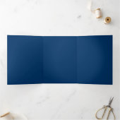 Mitternacht Blue Custom Trifold Einladung (Innenseite)
