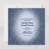 Mitternacht Blue Denim Wedding Einladung (Vorderseite)