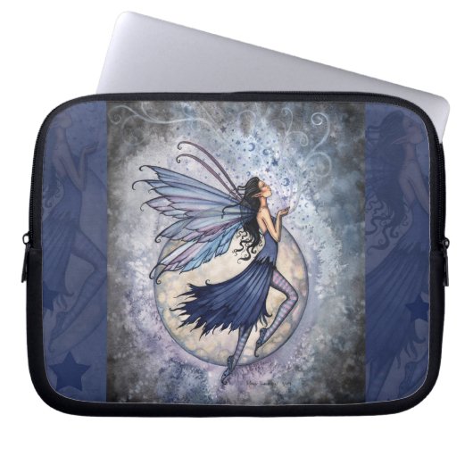 Mitternacht Blue Faiasy Fantasy Laptop Sleeve (Vorderseite)
