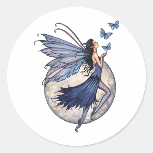 Mitternacht Blue Fairy Stickers (Vorderseite)