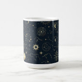 Mitternacht Blue Gold Star Konstellation Muster Kaffeetasse (Mittel)