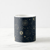 Mitternacht Blue Gold Star Konstellation Muster Kaffeetasse (Mittel)