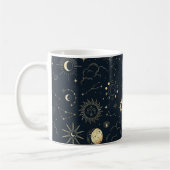 Mitternacht Blue Gold Star Konstellation Muster Kaffeetasse (Links)