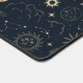 Mitternacht Blue Gold Star Konstellation Muster Schreibtischunterlage (Ecke)