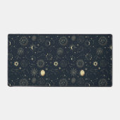 Mitternacht Blue Gold Star Konstellation Muster Schreibtischunterlage (Vorderseite)
